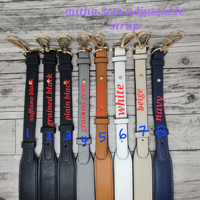 mitha adjustable bag strap 3cm / tali tas sling bag / tali tas panjang/ bag strap