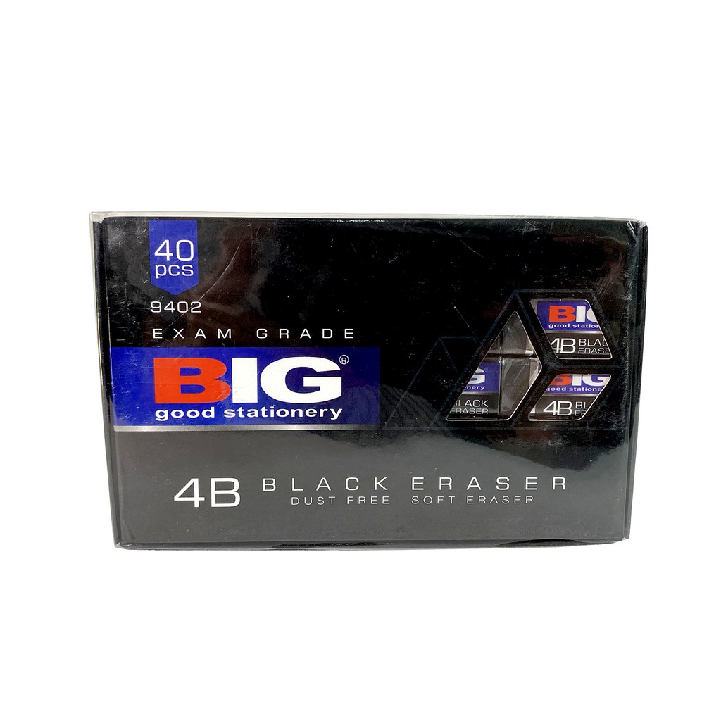 

PENGHAPUS MEREK BIG ISI 40 PCS / ERASER KANTOR SEKOLAH /BIG Black B-40