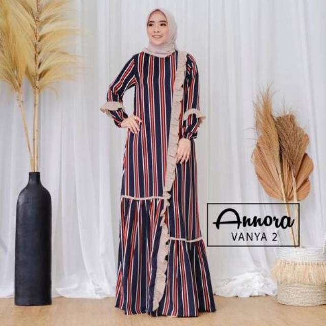 Gamis daily motif salur Vanya 2 original Annora