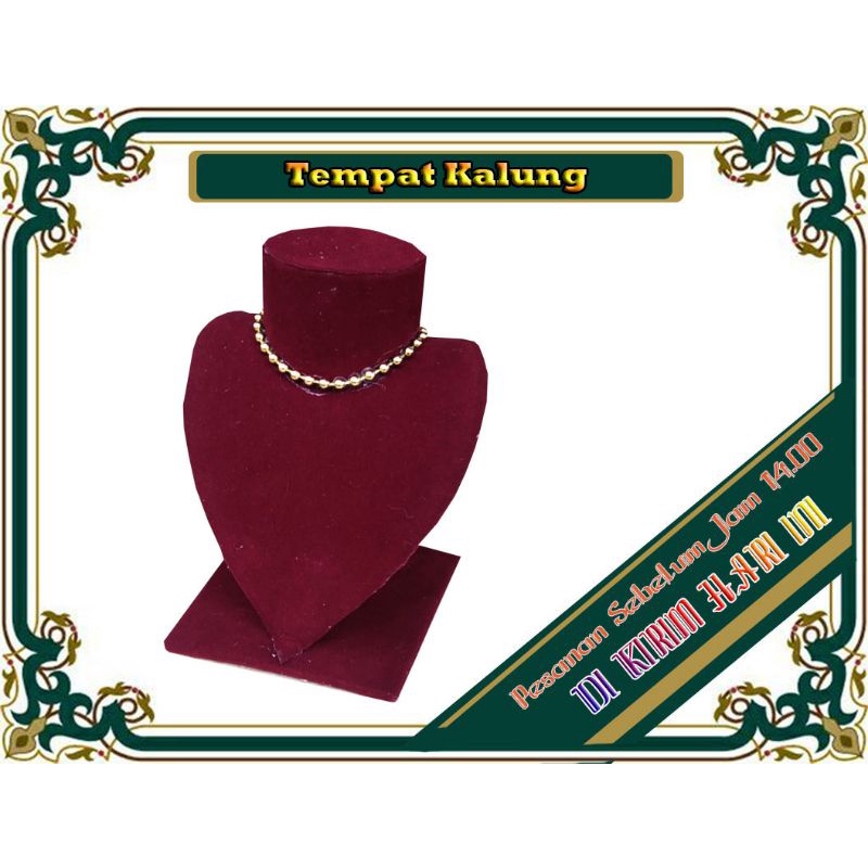 TEMPAT KALUNG,TEMPAT KALUNG SESERAHAN,TEMPAT KALUNG PERNIKAHAN,,DISPLAY PERHIASAN KALUNG,MANAKIN KALUNG,TEMPAT KALUNG RUSTIC