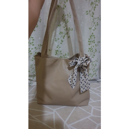 preloved tote kulit jeruk