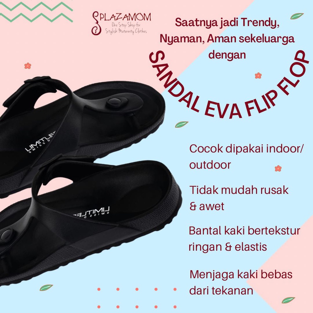 Sandal EVA karet WANITA DEWASA sendal Slip Flip Flop Japit Jepit family keluarga polos anti slip nyaman ringan trendy cocok untuk outdoor indoor kualitas premium