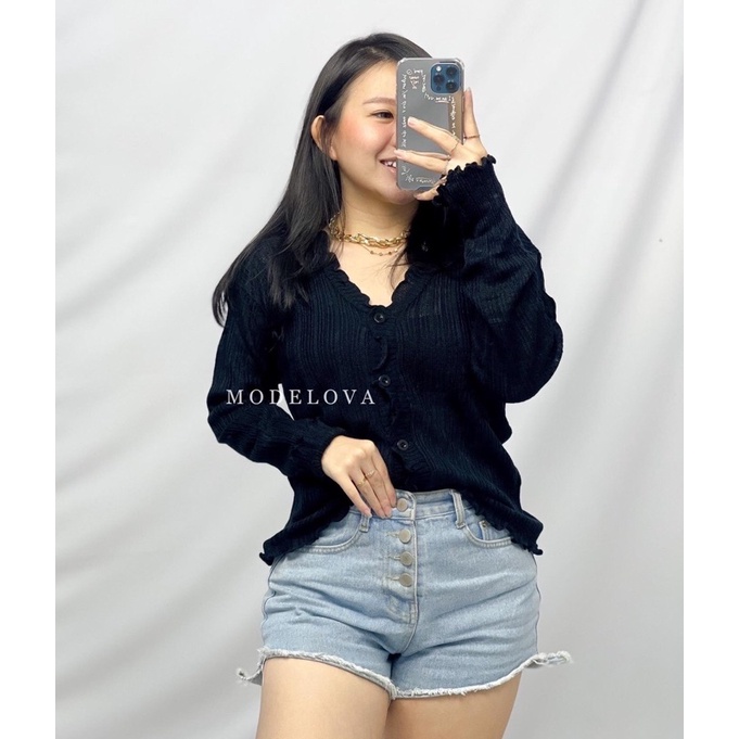 MDLV ~ BAJU RAJUT CARDI ZENGO // VARDIGAN LENGAN PANJANG CEWEK / ATASAN RAJUT CEWEK / FASHION WANITA