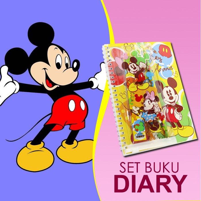 

Paket Alat Tulis Buku Tulis Anak Penggaris Pensil Dan Penghapus Mickey