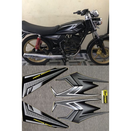 Striping lis stiker standar RX KING 2004 Hitam