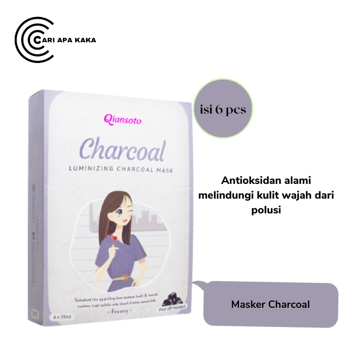 qiansoto masker wajah charcoal qiansoto peel of mask