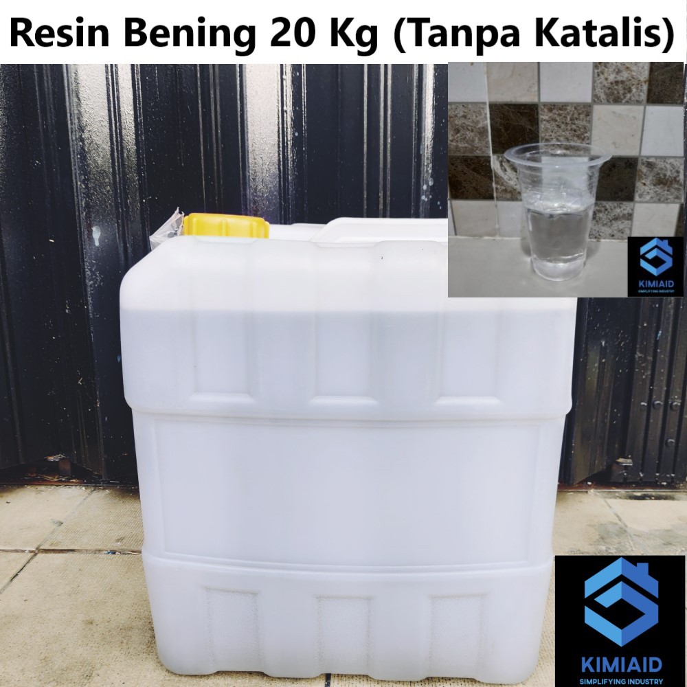 Resin Bening 20Kg Tanpa Katalis - Resin Bening - Resin Polyester - Resin Meja - Gantungan Kunci