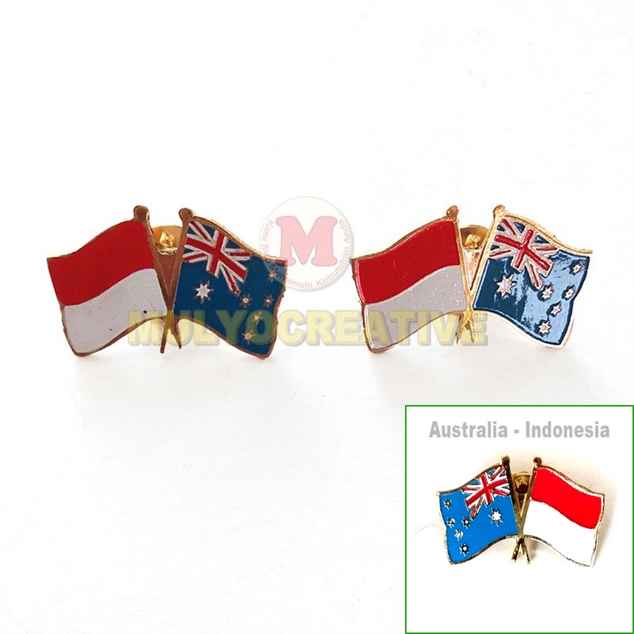 Pin Bendera Persahabatan Negara Indonesia Dan Australia