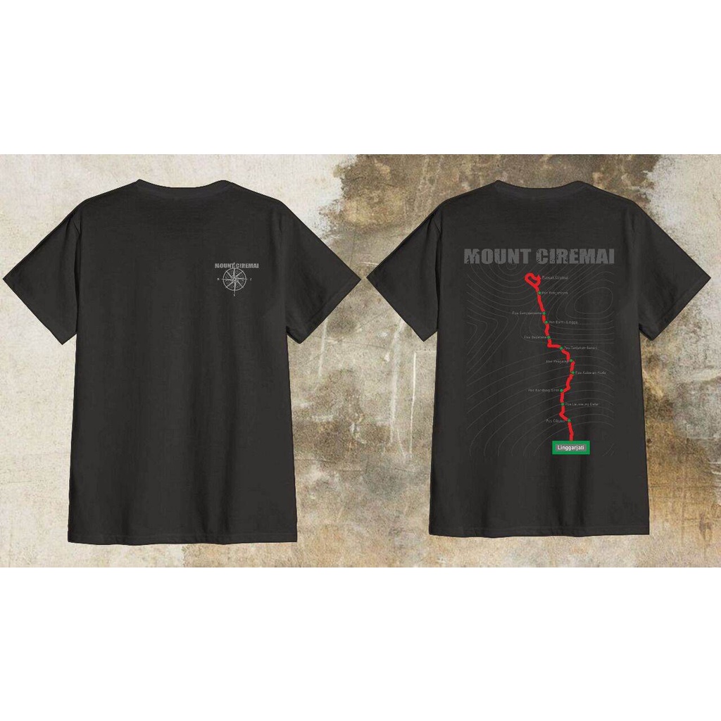 Kaos Jalur Pendakian Gunung Ciremai combed 24s premium