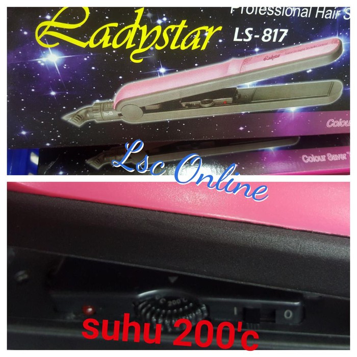 LADYSTAR  Catokan Rambut Murah LS 817  Lurus Original Terbaik Salon Rebonding Curly Keriting Blow