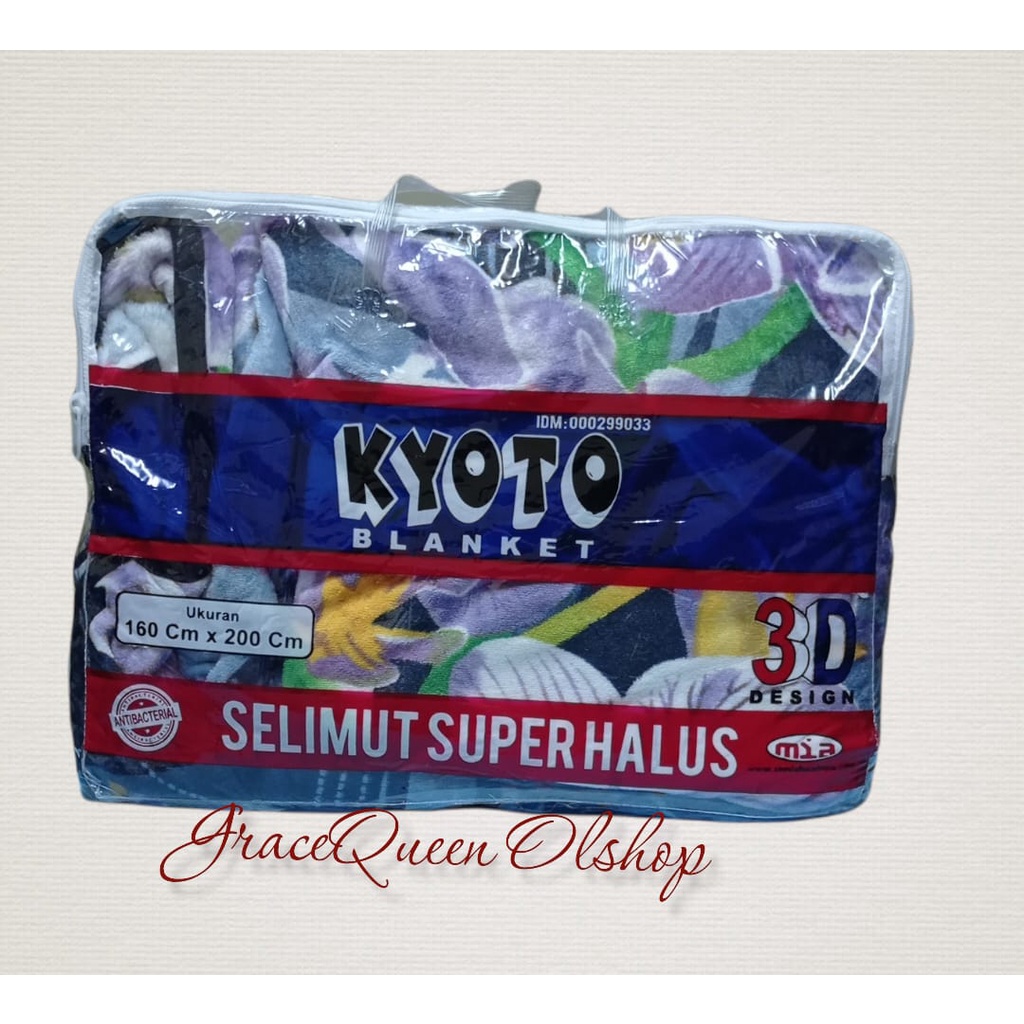 Selimut Kyoto Super Soft Ukuran 160X200 Cm Original Tebal Halus Kualitas Premium