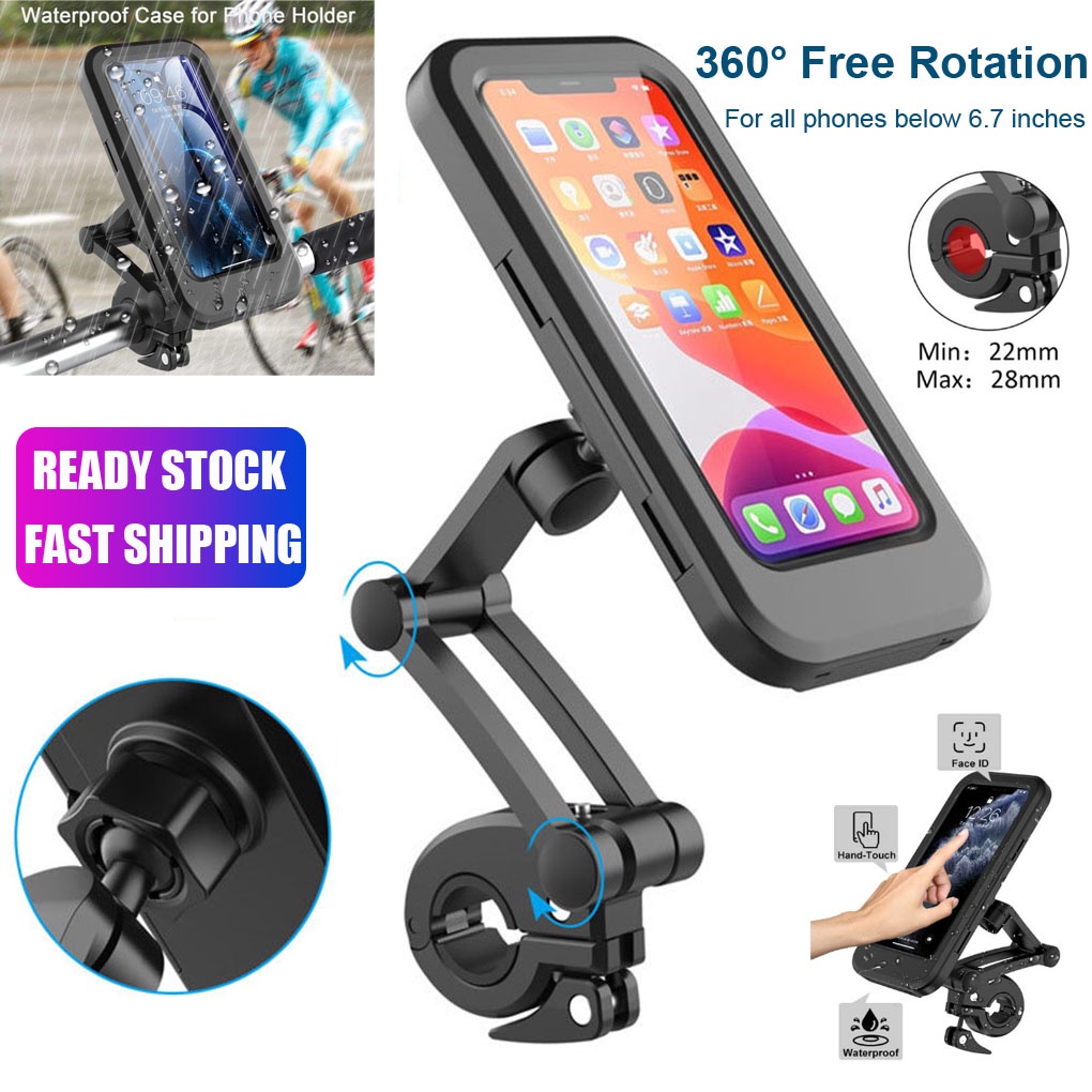 Holder HP Dudukan Smartphone Sepeda Motor Adjustable Phone Case Casing - Braket Universal Ponsel Sta