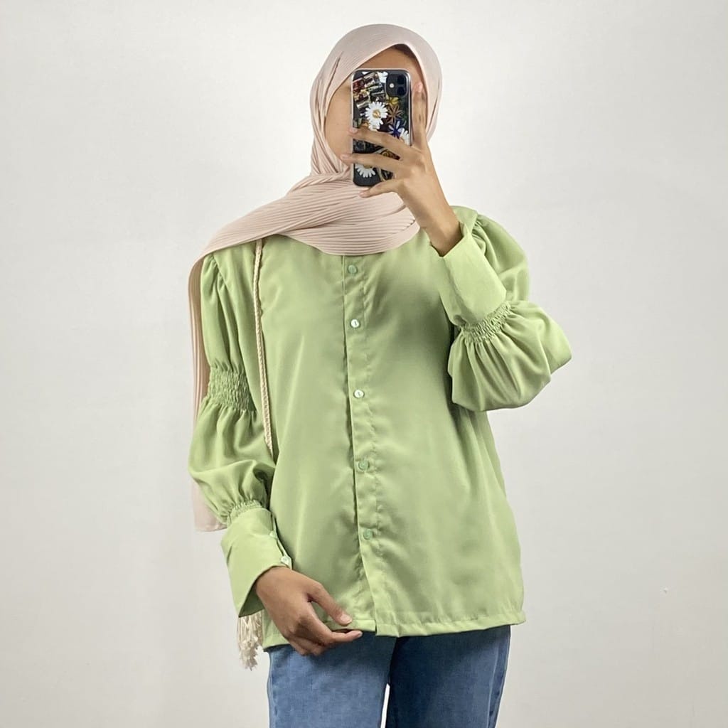 BEFAST - ZEC Blouse KANZEALEA / Thalia Basic Kemeja / Kemeja Wanita Casual / Kemeja Kantor / Atasan Wanita OOTD / Kemeja Kekinian