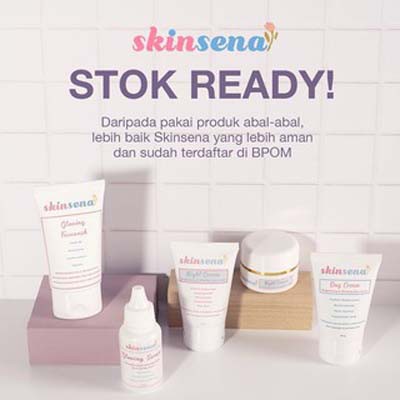 [RESMI]  SKINSENA BPOM Glowing Toner, Serum, Day Cream, Night Cream, Face Wash, Mask