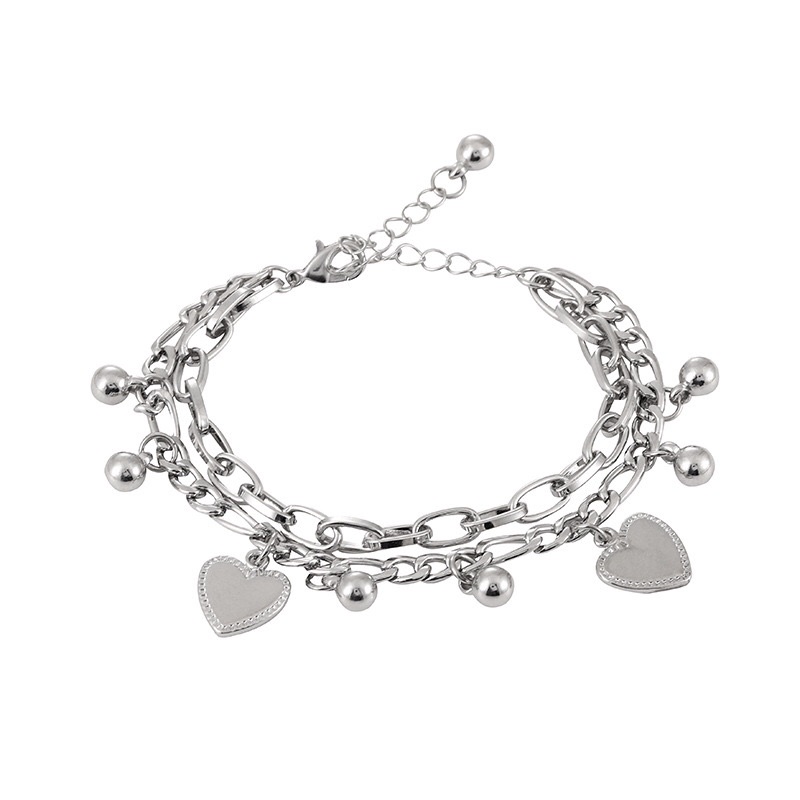 Gelang Titanium Love 2 Layer Premium Korean Style Fashion Vintage