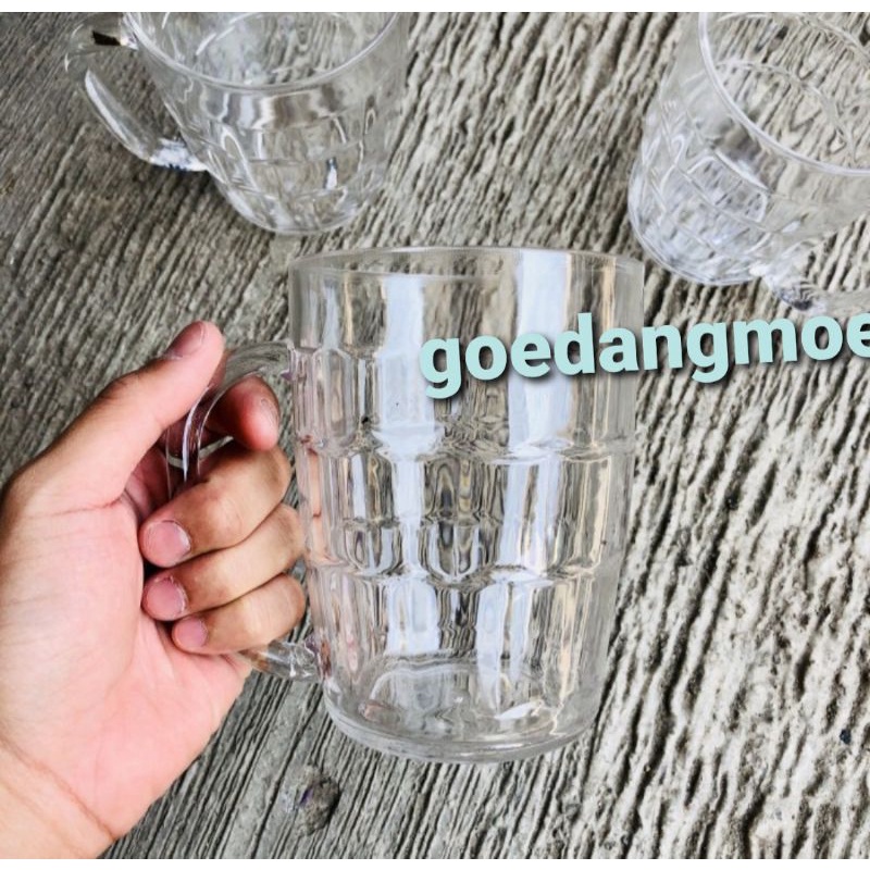 Gelas Mug acrylic akrilik jumbo Golden star Monica Polos / warna 6pc