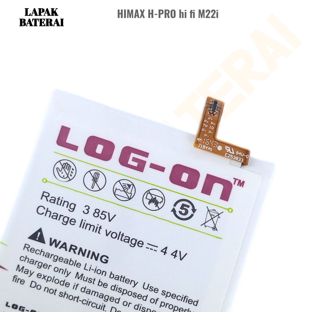 LOG - ON Himax Baterai H pro M22i Baterai Double IC Protection Battery Batre