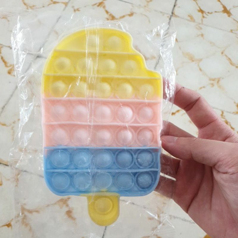 POP IT Rainbow Murah Mainan Pop it Tiktok-Ice Cream Pastel