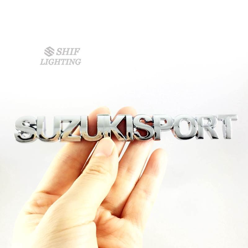 1 X ABS Chrome SUZUKI SPORT Letter Logo Car Auto Rear Trunk Emblem Badge Sticker Decal For SUZUKI