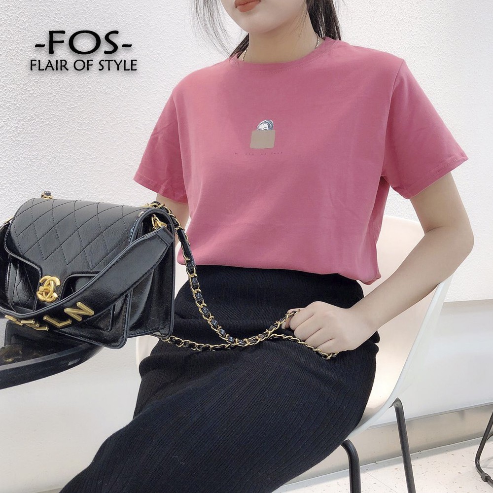 KAOS WANITA SIMPLE PREMIUM HIGH QUALITY BAHAN BERKUALITAS - MQ STORE