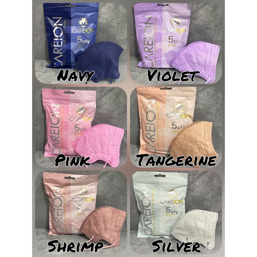 masker careion kn95 5ply hybrid 5d masker duckbill model shumu