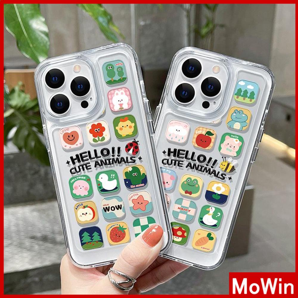 iPhone Case HD Acrylic Hard Case High Clear Metal Button Protection Camera Shockproof Cartoon Cute Compatible with iPhone 14 Pro Max 14 Plus 13 Pro Max 12 Pro Max 11 XR 7Plus