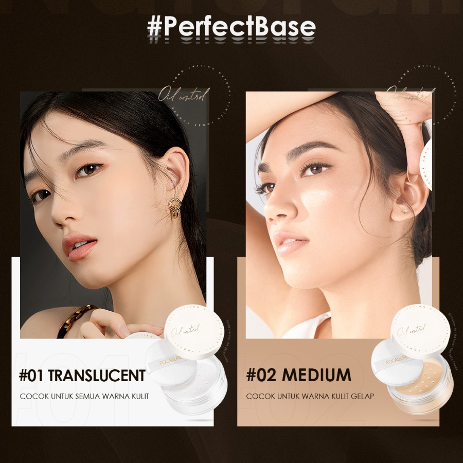 Focallure Perfect Base Oil Control Loose Powder Focallure Bedak Tabur Focallure Bedak Focalure Powder Loose Powder Oil Control Focallure Focallur Fucallure Focalure Foccalure