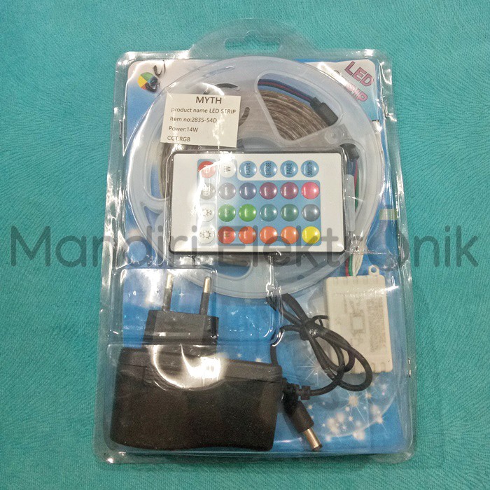 Lampu LED Strip RGB Warna Warni IP44 2528 Komplit Set Adaptor Remot