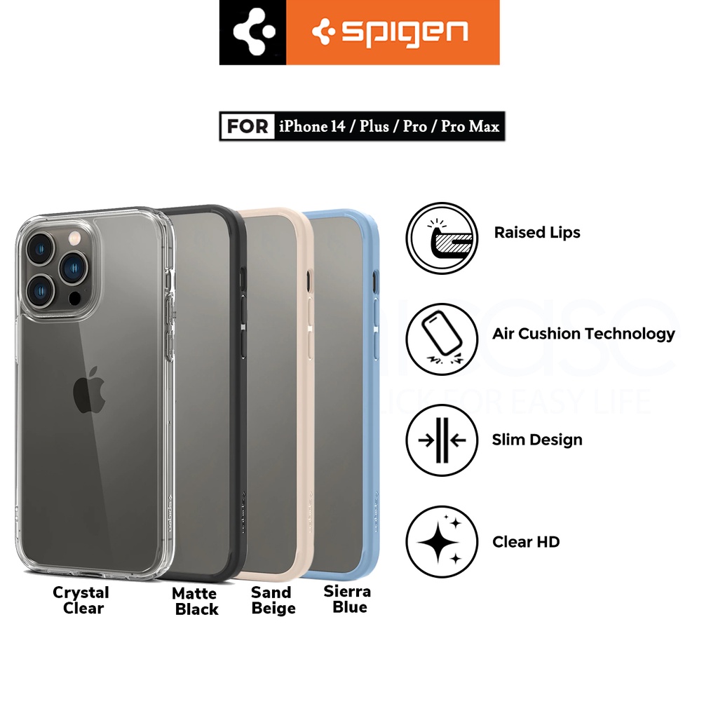 Jual Case iPhone 14 Pro Max Plus Spigen Crystal Hybrid Slim Clear