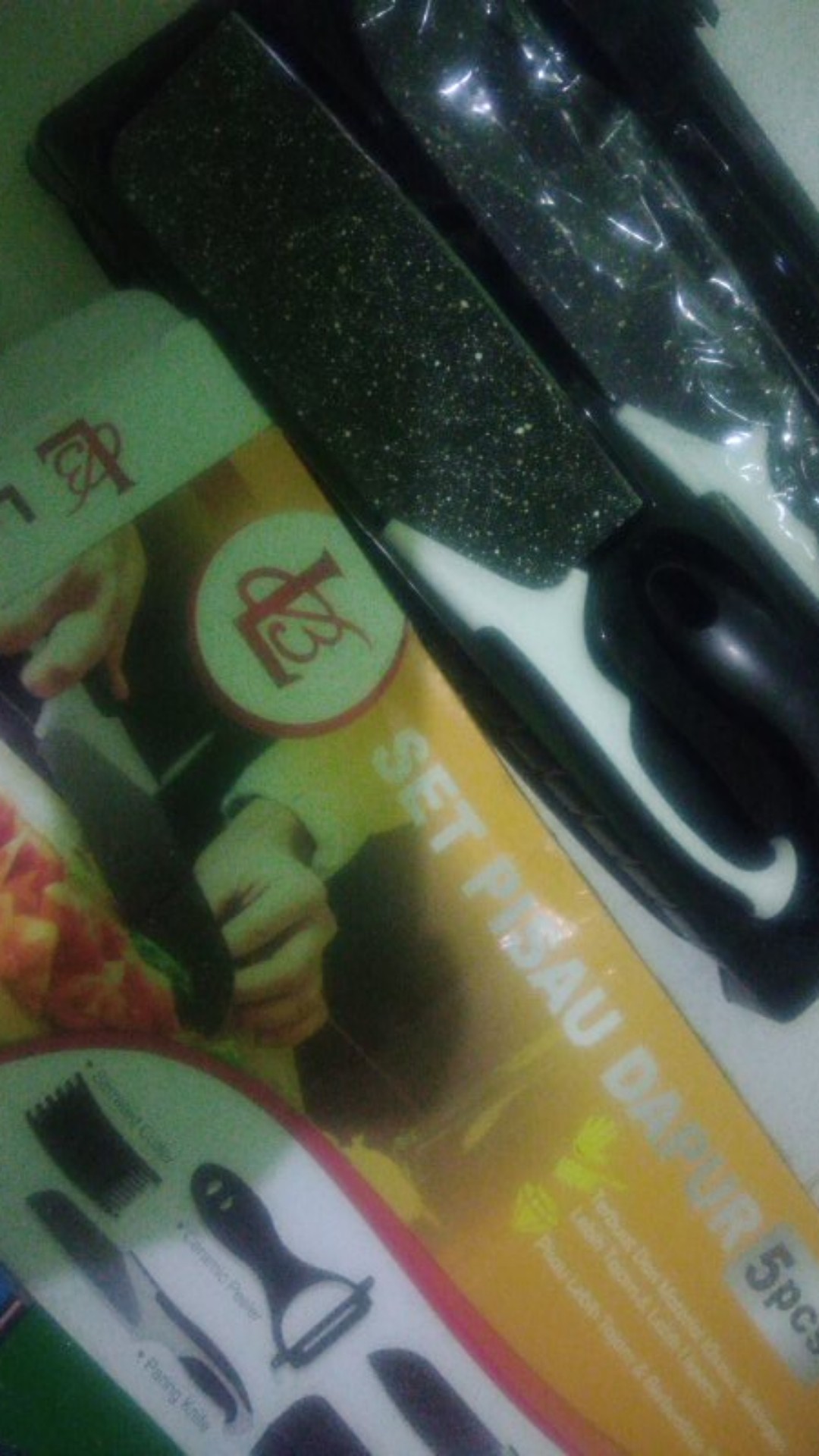 Aweneeds Pisau Dapur Keramik 5pcs Pisau Set Masak Sayur Daging Buah Chef Cooking Knife Ps03 - Hitam