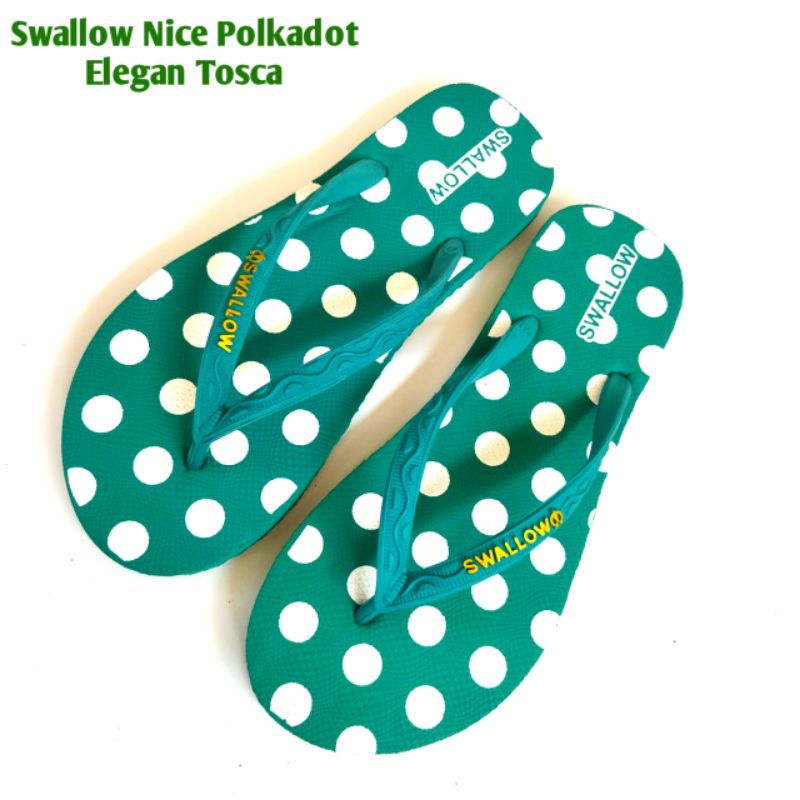 Sandal Jepit Swallow Wanita Original Nice Polkadot Elegan