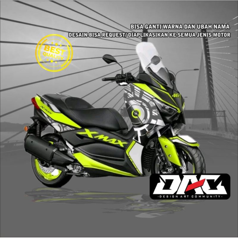 Sticker Decal xmax grifis hijau full body