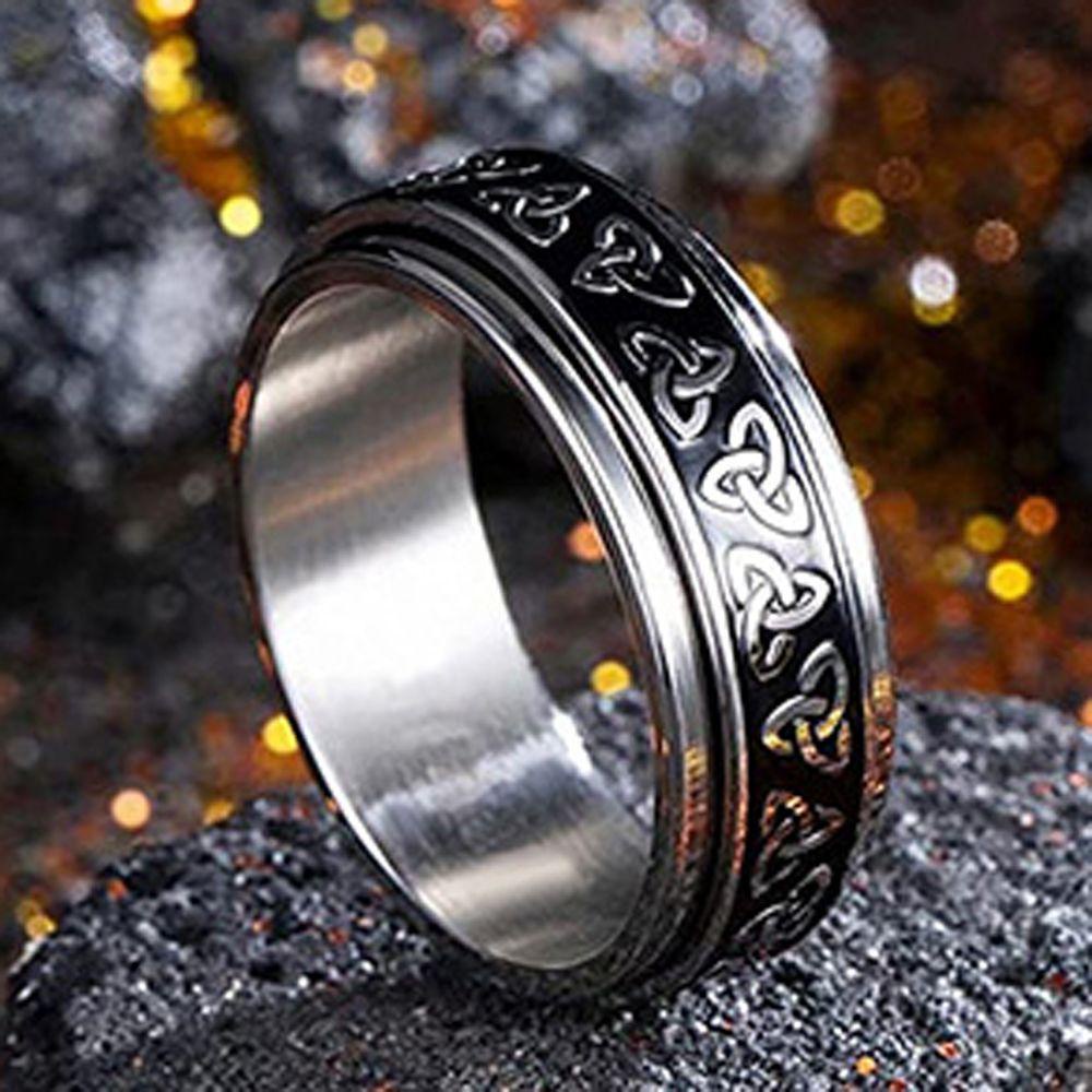 Mxbeauty Man Cincin Yang Dapat Diputar Fashion Vintage Punk Keren Unisex Tampan Perhiasan Fashion