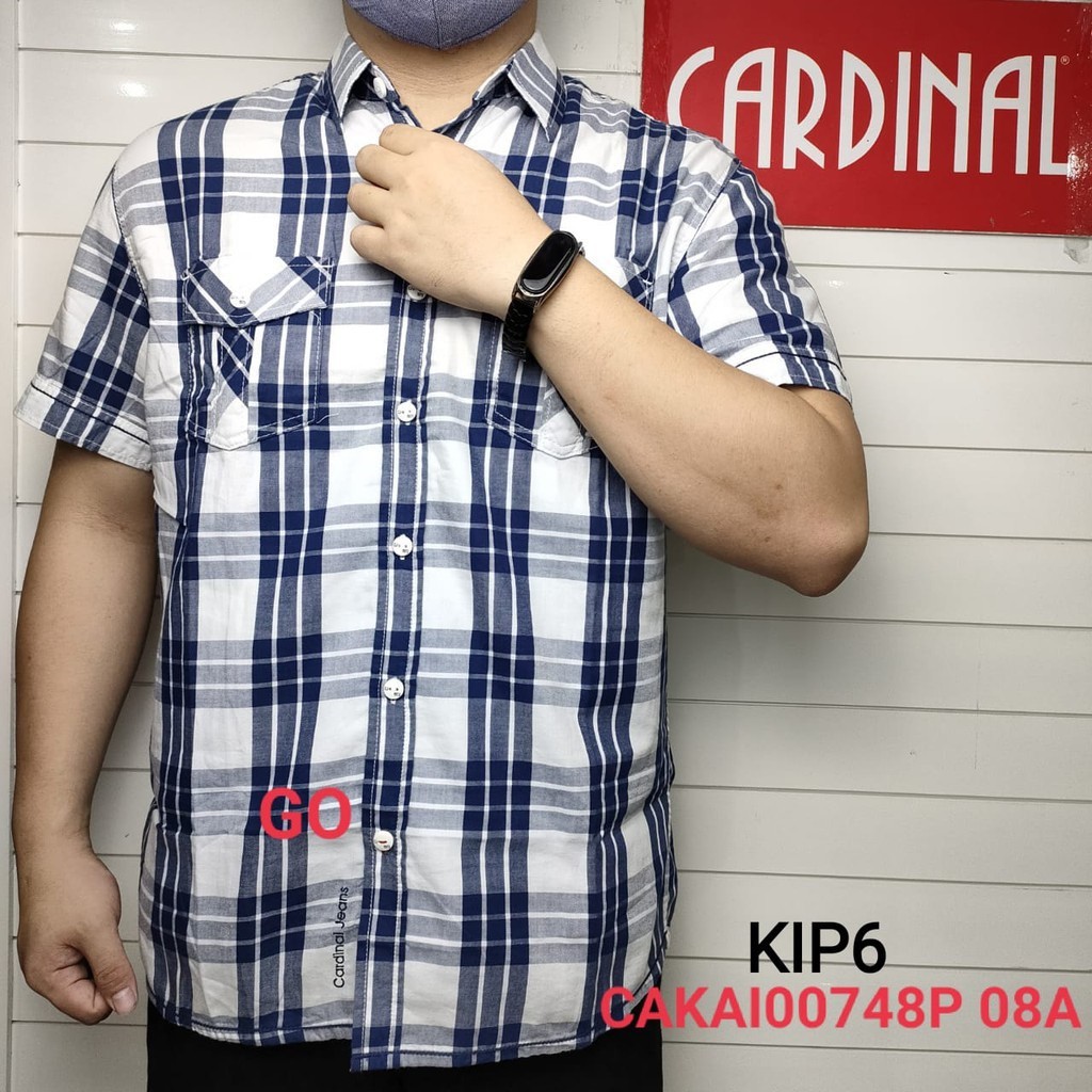 BB CRT CARDINAL KEMEJA CASUAL JUMBO,BIG  Hem Pria Baju Pendek Pakaian Cowok