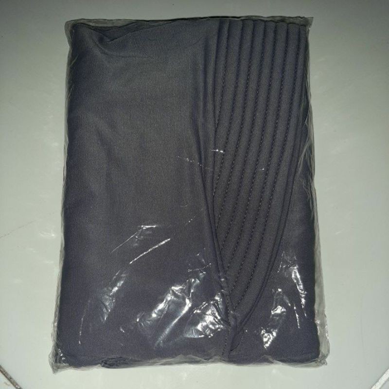 jilbab instan bergo jumbo jersey nyaman adem untuk sehari-hari-Abu tua