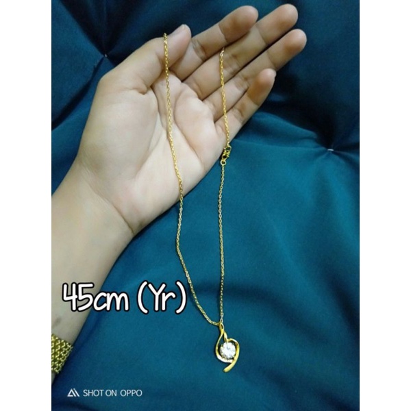 kalung nori mini liontin motif cantik lapis emas24k terlaris