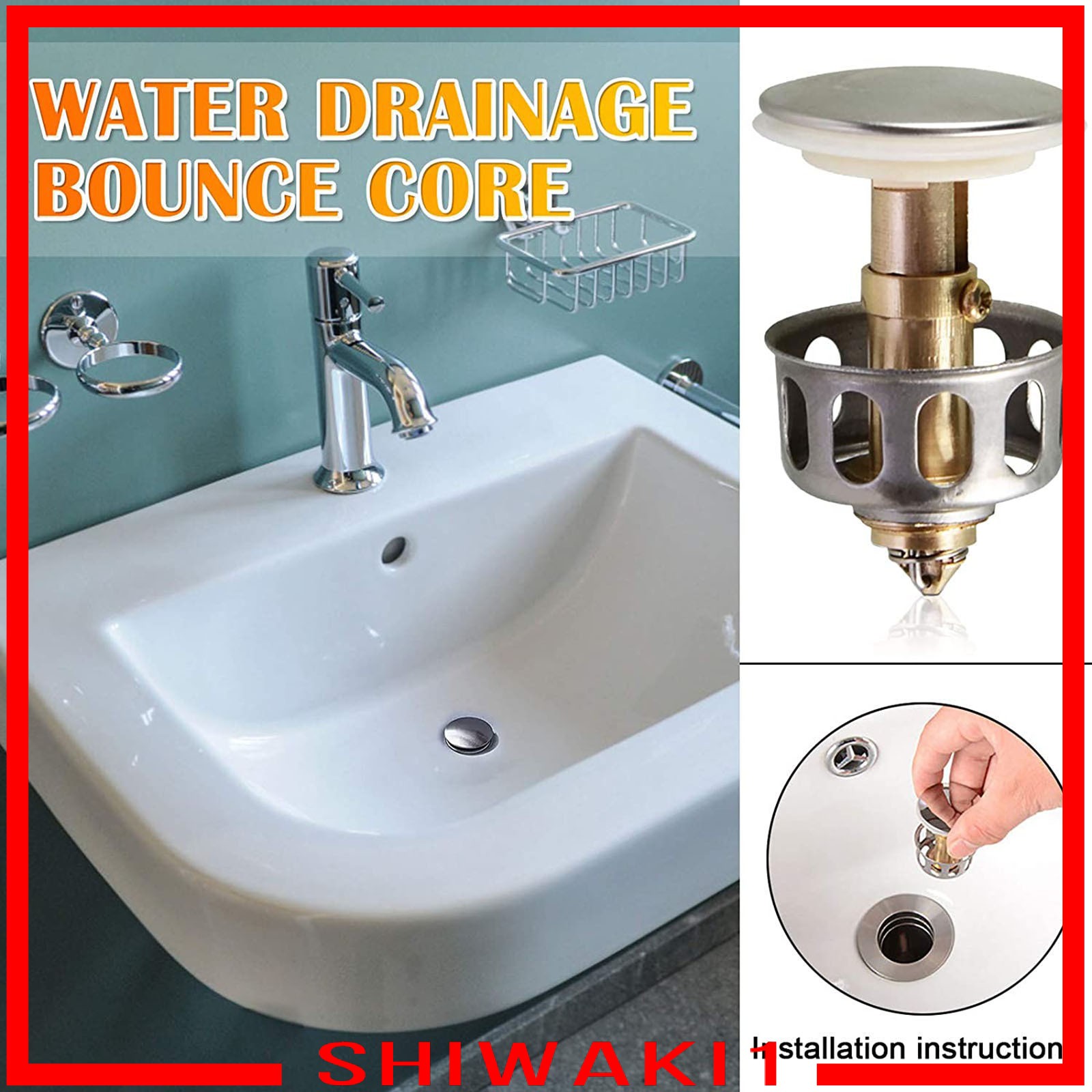 Shiwaki1 Universal Wash Basin Bounce Drain Filter Pop Up Bathroom Sink Drain Plug Shopee Indonesia
