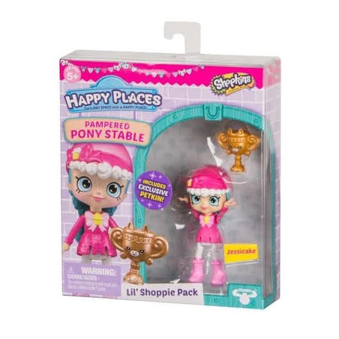 KREDIT MAINAN EDUKASI ANAK】 SHOPKINS HAPPY PLACES LIL SHOPPIE PACK JESSICAKE PAMPERED PONY STABLE