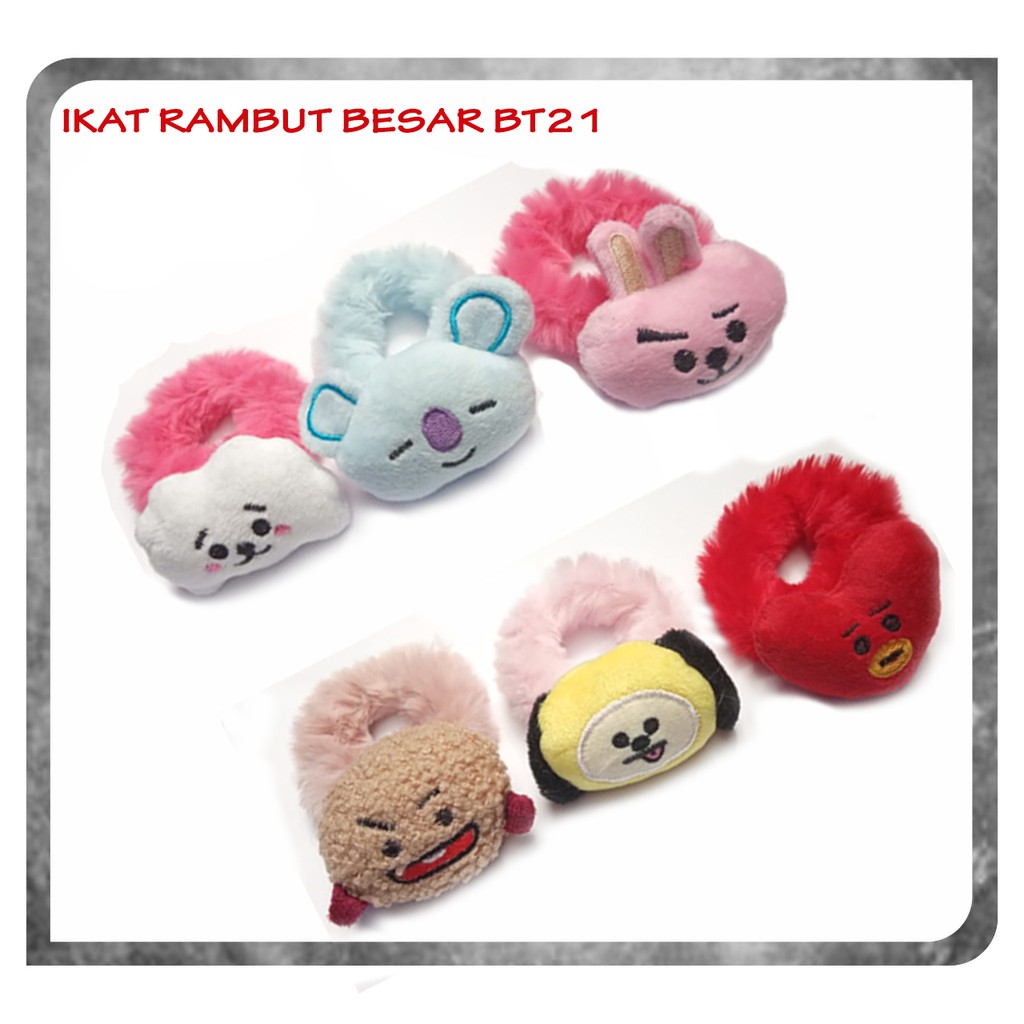 Ikat Rambut Karet KARAKTER BTS Motif Kartun Lucu