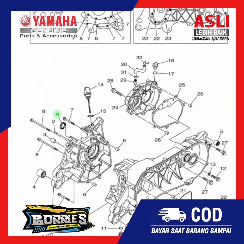 Seal Magnet Kanan Nmax 155 Old New Aerox 155 Old New Connected