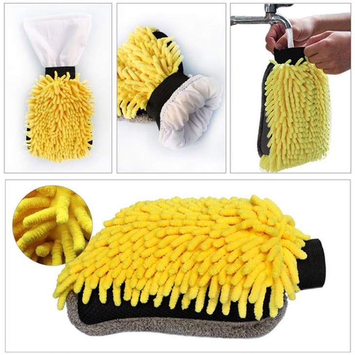 Sarung Tangan Cendol Anti Air TEBAL Microfiber Lap Mobil 726