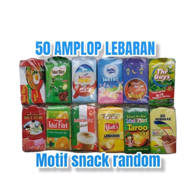 

( FREE ONGKIR) amplop lebaran viral / amplop lebaran motif snack