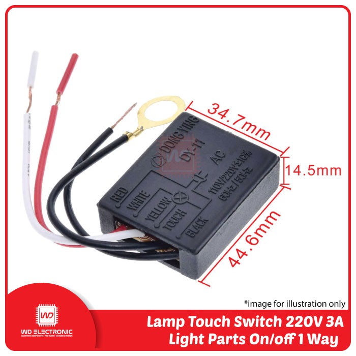 Lamp touch Switch 220V 3A Electrical Equipment light Part On off 1 Way