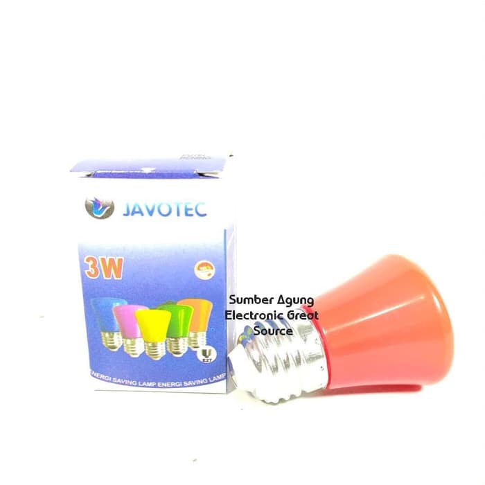 Javotec Lampu LED 3W Warna Merah Bentuk Kotak Jamur Berkualitas