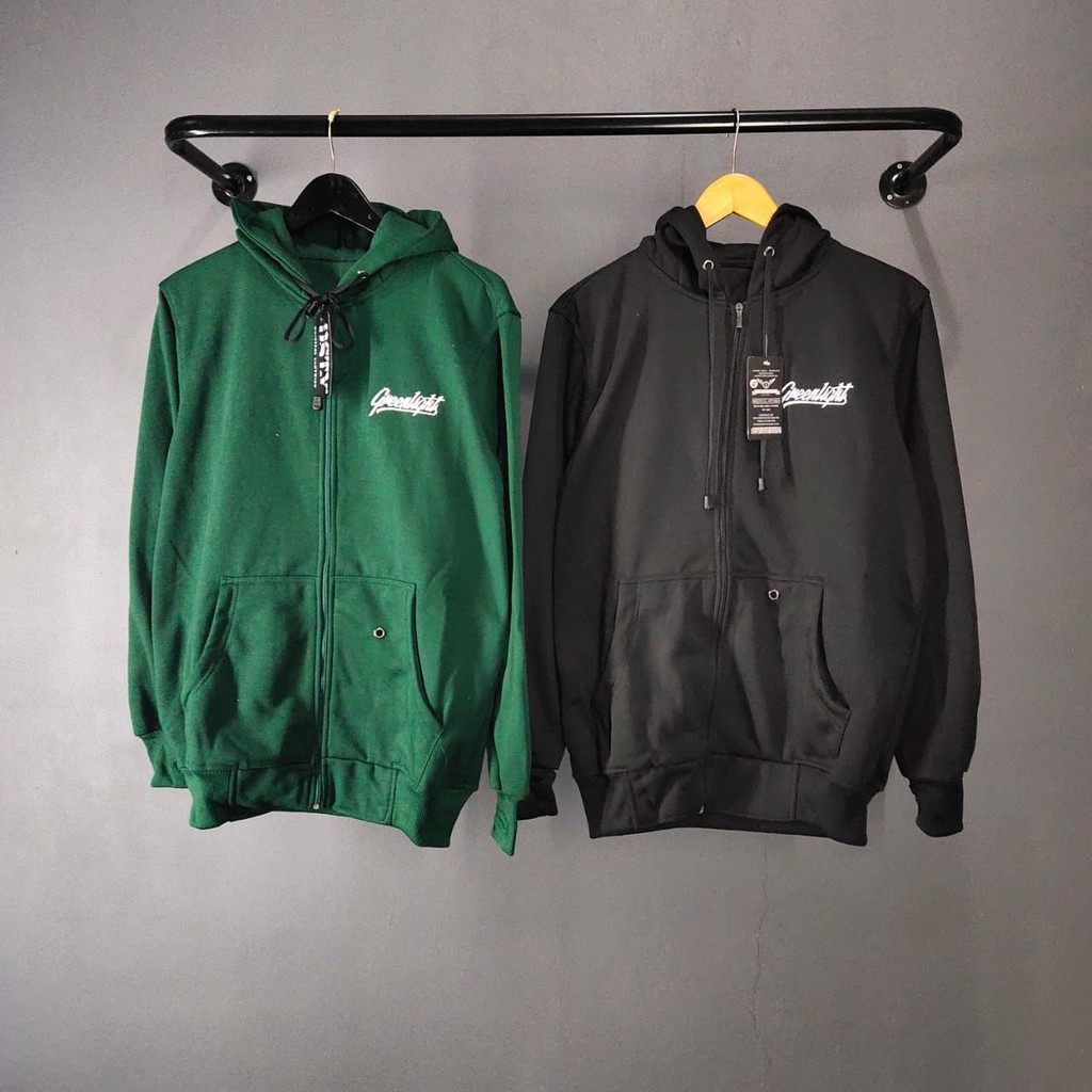 Jaket Hoodie Zipper GreenLight Premium Quality Terbaru