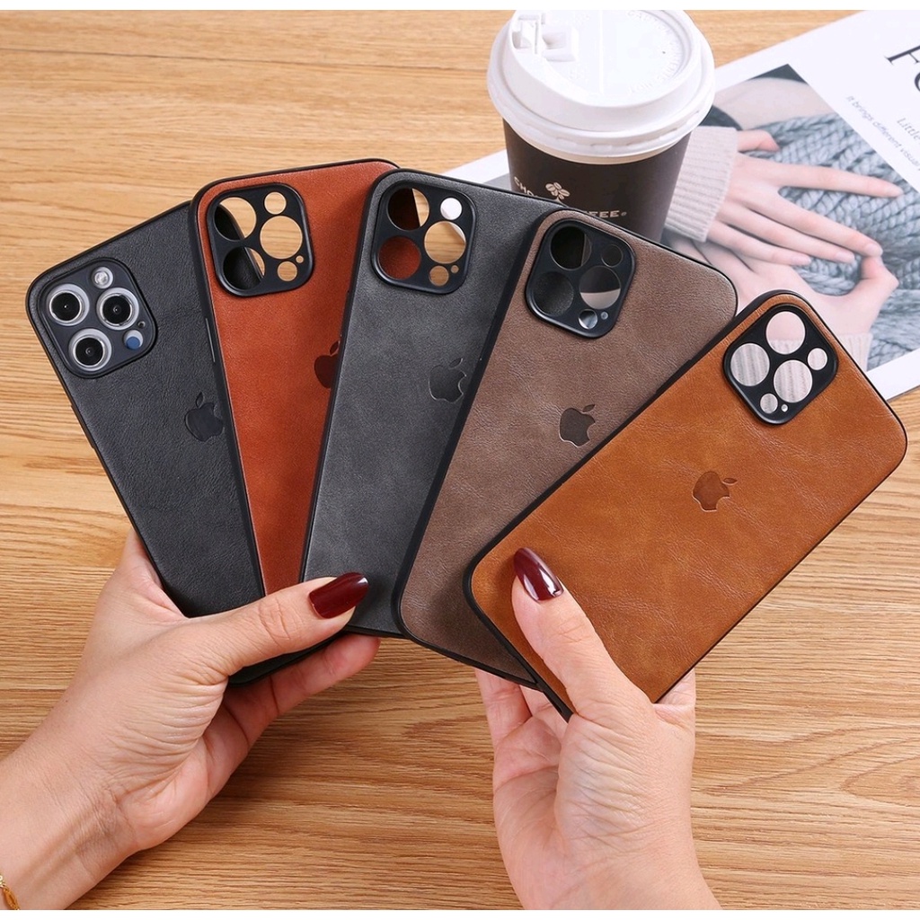 Soft Leather Kulit Emboss Apple Iphone 7 8 7 7+ 8+ SE2 X Xr Xs max 11 12 13 14 PRO MAX Case Cover Casing