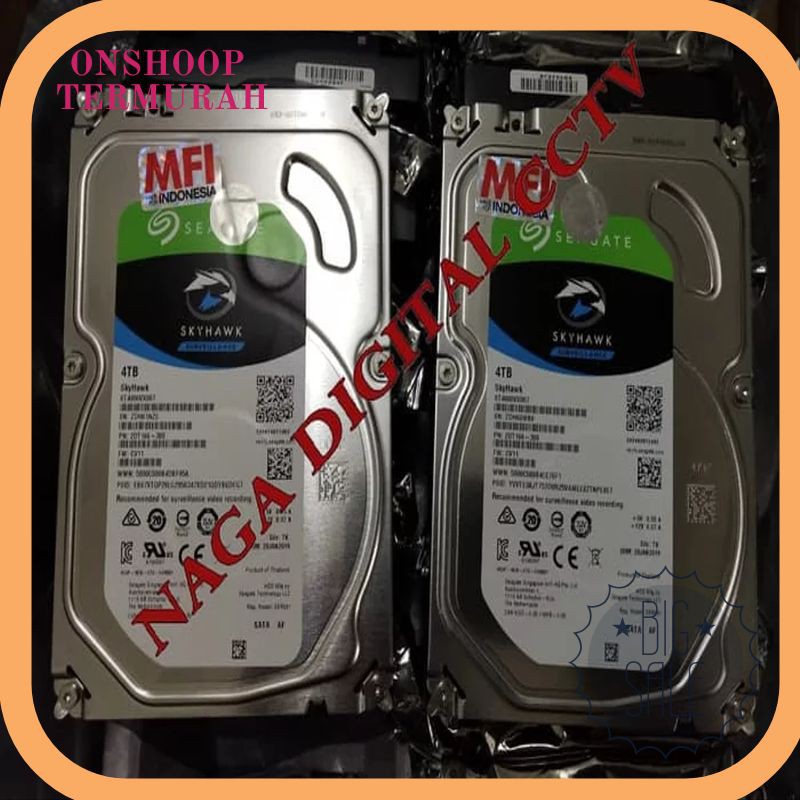 Termurah HARD DISK MFI 4TB SEAGATE SKYHAWK - HDD 4 TB MFI SPECIAL UNTUK CCTV Terlaris