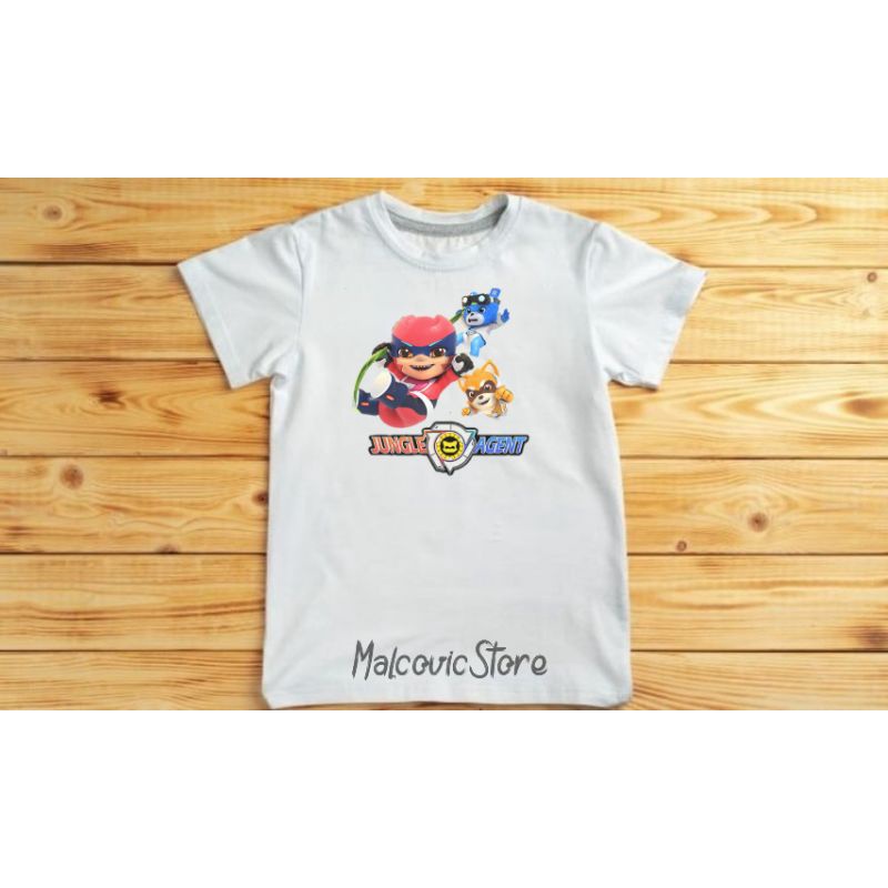 Kaos Anak Jungke Agent/Baju Atasan Anak Laki Laki Motif Jungle Agent/Kaos Unisex Motif Jungle Agent