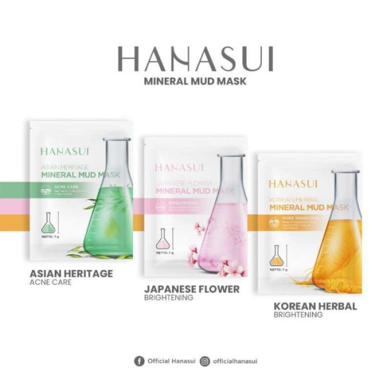 Masker Hanasui Mud Mask Masker Wajah Perawatan Wajah Original Murah