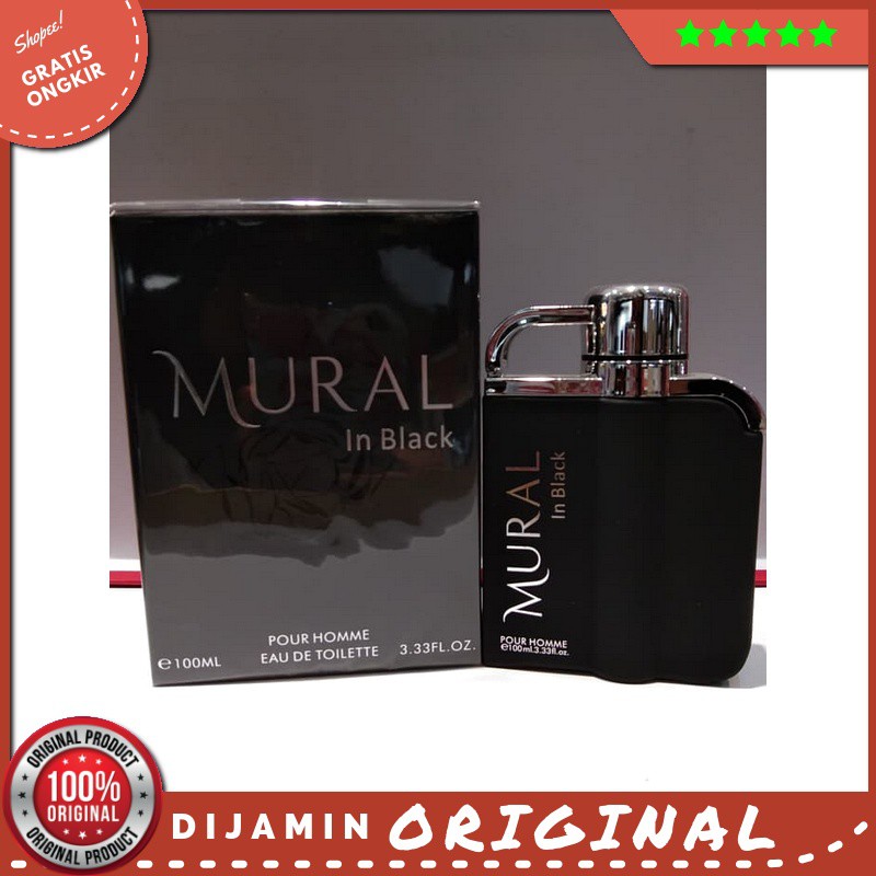 Parfum Original Mural In Black Pour Homme 100Ml Pria Laki Laki Asli Ori Wangi Tahan Lama